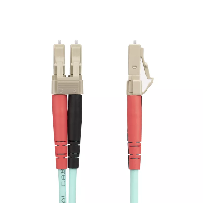 StarTech.com Cable de fibra óptica multimodo OM4 LC/UPC a LC/UPC de 25 m (82 pies), 50/125 µm LOMMF/VCSEL Zipcord, 100G, baja pérdida de inserción – Cable jumper de fibra óptica LSZH