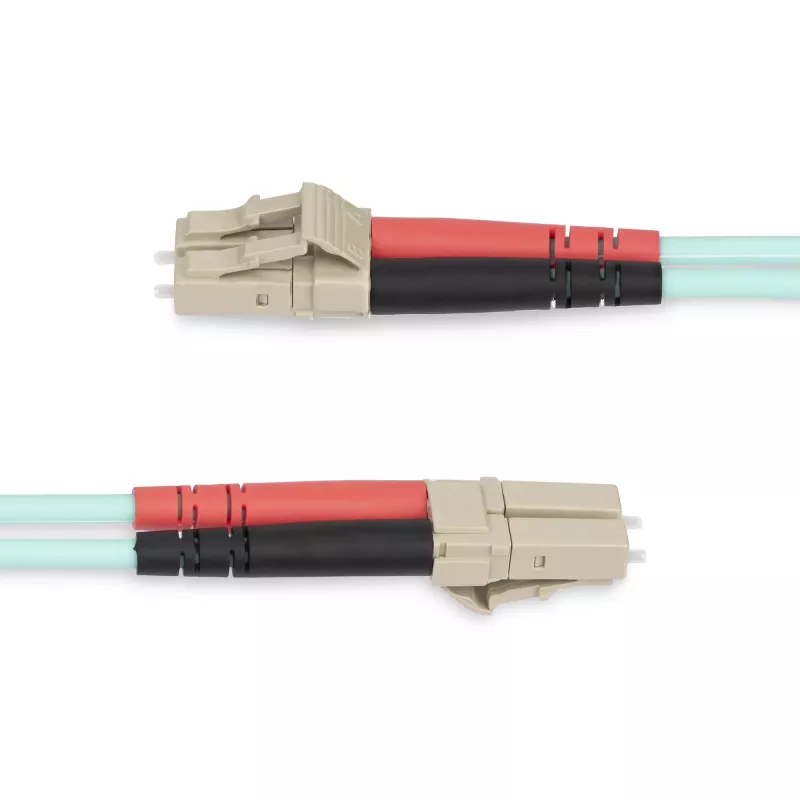 StarTech.com Cable de fibra óptica multimodo OM4 LC/UPC a LC/UPC de 25 m (82 pies), 50/125 µm LOMMF/VCSEL Zipcord, 100G, baja pérdida de inserción – Cable jumper de fibra óptica LSZH