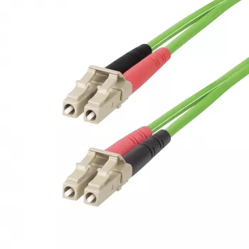 StarTech.com Cable de fibra óptica multimodo OM5 LC a LC (UPC) de 10m (32.8ft), 50/125µm Duplex LOMMF Zipcord, VCSEL, 40G/100G, Cable jumper de fibra LSZH