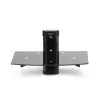 StarTech.com Estante AV flotante de pared, Estante ajustable en altura para debajo del televisor, Organización de equipos A/V en estante de cristal templado negro