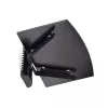 StarTech.com Estante AV flotante de pared, Estante ajustable en altura para debajo del televisor, Organización de equipos A/V en estante de cristal templado negro
