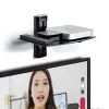 StarTech.com Estante AV flotante de pared, Estante ajustable en altura para debajo del televisor, Organización de equipos A/V en estante de cristal templado negro