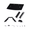 StarTech.com Estante AV flotante de pared, Estante ajustable en altura para debajo del televisor, Organización de equipos A/V en estante de cristal templado negro