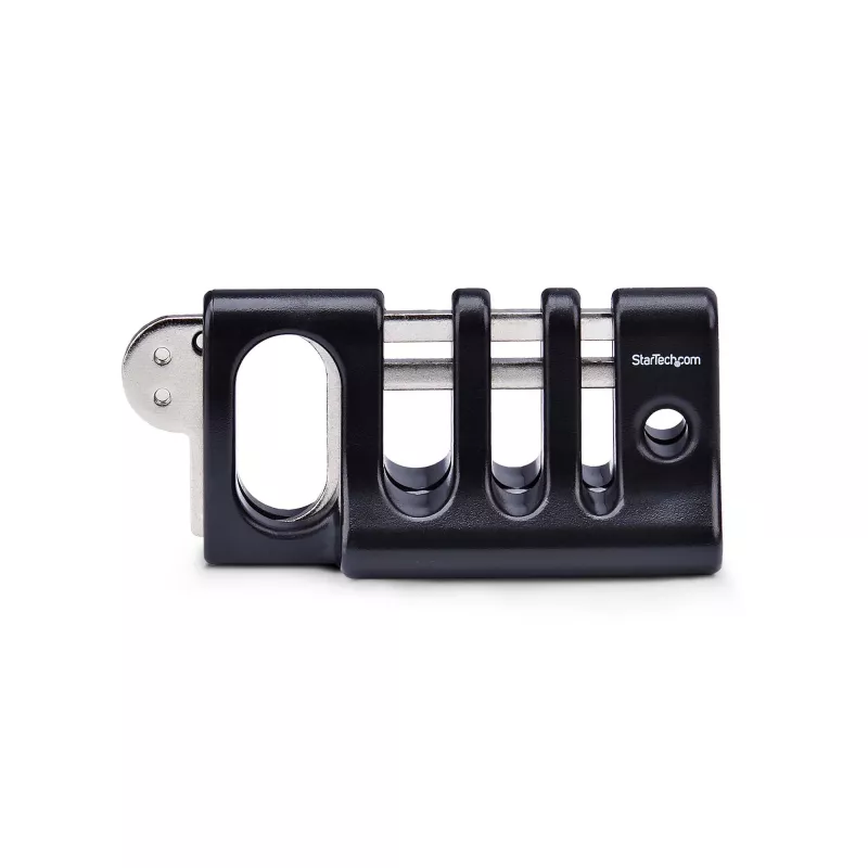 StarTech.com Candado de anclaje de cables para periféricos, Asegure teclado/ratón, Candado de cable para oficinas compartidas/ordenadores públicos, Trampa de cable compatible con cable de seguridad de portátil/candado – TAA
