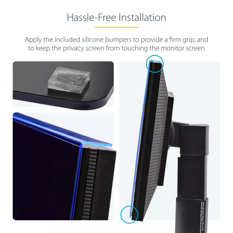 StarTech.com Filtro de privacidad para monitor de ordenador de 24 pulgadas 16:9, filtro acrílico colgante, protección de seguridad de instalación rápida, protector de pantalla para monitor, ángulo de visión +/- 30 grados, brillante