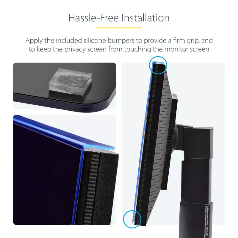 StarTech.com Protector de privacidad para monitor de ordenador de 27 pulgadas 16:9, filtro acrílico colgante, protección de seguridad de instalación rápida, protector de pantalla para monitor, ángulo de visión ±30°, brillante