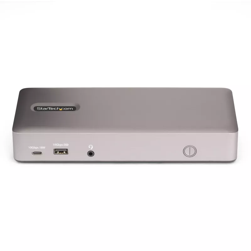 StarTech.com Docking station USB4 para triple monitor, 4K 60Hz HDMI o DisplayPort, carga de portátil de 100W, 2,5GbE, dock USB-C multi-monitor, sin controladores