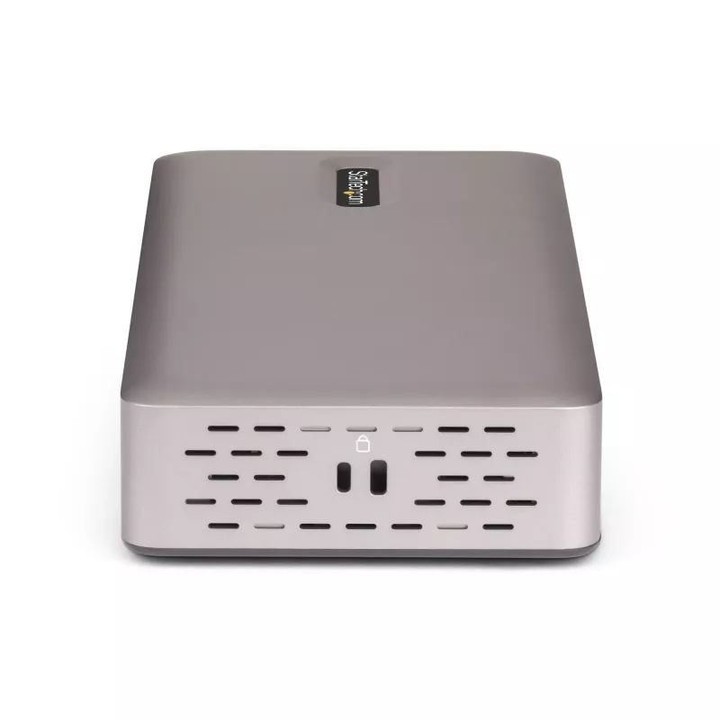 StarTech.com Docking station USB4 para triple monitor, 4K 60Hz HDMI o DisplayPort, carga de portátil de 100W, 2,5GbE, dock USB-C multi-monitor, sin controladores