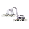 StarTech.com Tarjeta PCIe serie de 4 puertos, tarjeta serie PCI Express de cuatro puertos a RS232/RS422/RS485 (DB9), soporte de perfil bajo incl., UART 16C1050, Windows/Linux, conforme a TAA – Protección ESD nivel 4