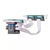 StarTech.com Tarjeta PCIe serie de 4 puertos, tarjeta serie PCI Express de cuatro puertos a RS232/RS422/RS485 (DB9), soporte de perfil bajo incl., UART 16C1050, Windows/Linux, conforme a TAA – Protección ESD nivel 4