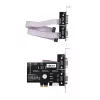 StarTech.com Tarjeta PCIe serie de 4 puertos, tarjeta serie PCI Express de cuatro puertos a RS232/RS422/RS485 (DB9), soporte de perfil bajo incl., UART 16C1050, Windows/Linux, conforme a TAA – Protección ESD nivel 4