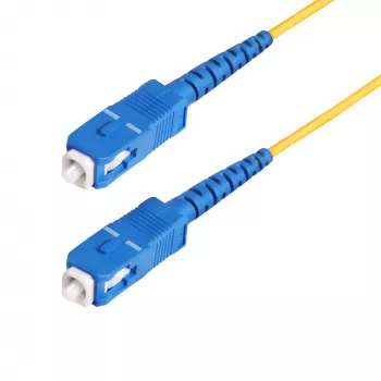 StarTech.com Cable de fibra óptica monomodo OS2 simplex SC a SC (UPC) de 100 m, 9/125 µm, 40G/100G, insensible a curvaturas, baja atenuación de inserción, cable jumper de fibra óptica LSZH