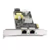 StarTech.com Tarjeta de red PoE NBASE-T de 2.5Gbps de 2 puertos, doble Intel I225-V, NIC Multi-Gigabit PoE+ 802.3af/at, tarjeta LAN para servidor PCI Express, alimentación LP4/PCIe de 8 pines