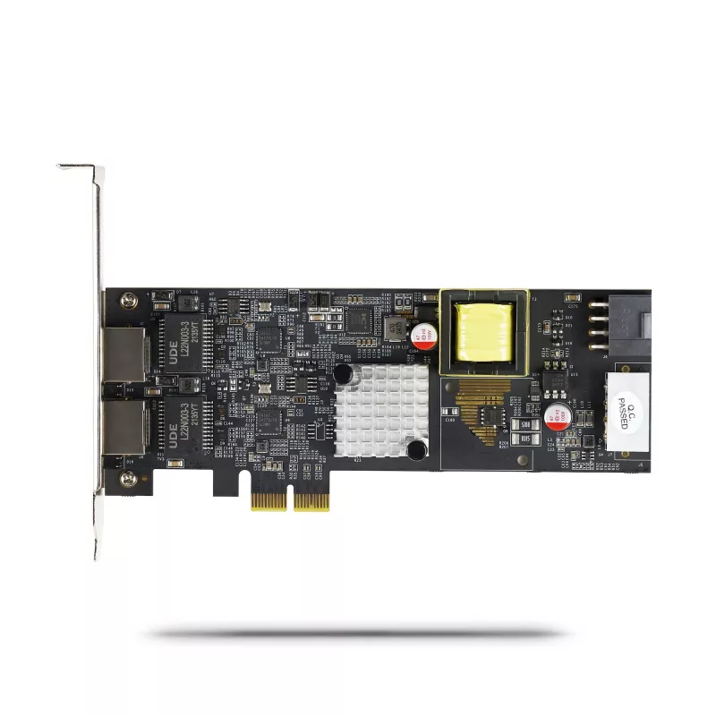 StarTech.com Tarjeta de red PoE NBASE-T de 2.5Gbps de 2 puertos, doble Intel I225-V, NIC Multi-Gigabit PoE+ 802.3af/at, tarjeta LAN para servidor PCI Express, alimentación LP4/PCIe de 8 pines
