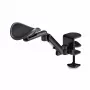 StarTech.com Reposabrazos ajustable para escritorio de oficina, soporte ergonómico para brazo/codo, giro de 360 grados, montaje por pinza/sin taladrar, negro