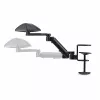 StarTech.com Reposabrazos ajustable para escritorio de oficina, soporte ergonómico para brazo/codo, giro de 360 grados, montaje por pinza/sin taladrar, negro