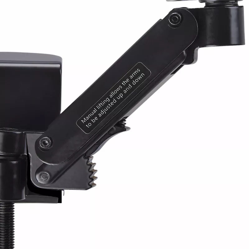 StarTech.com Reposabrazos ajustable para escritorio de oficina, soporte ergonómico para brazo/codo, giro de 360 grados, montaje por pinza/sin taladrar, negro