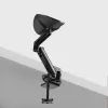 StarTech.com Reposabrazos ajustable para escritorio de oficina, soporte ergonómico para brazo/codo, giro de 360 grados, montaje por pinza/sin taladrar, negro