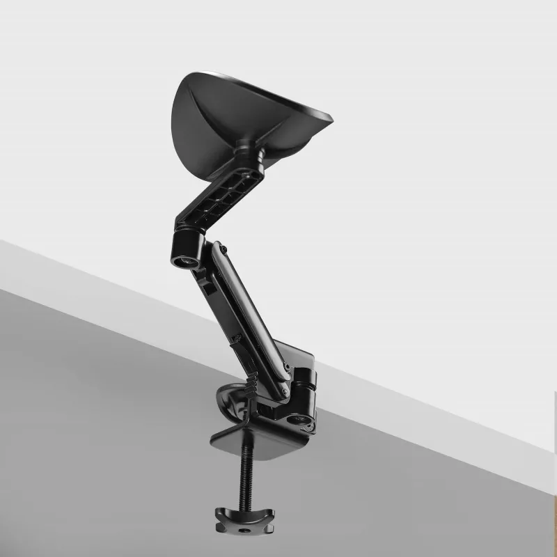 StarTech.com Reposabrazos ajustable para escritorio de oficina, soporte ergonómico para brazo/codo, giro de 360 grados, montaje por pinza/sin taladrar, negro