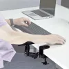 StarTech.com Reposabrazos ajustable para escritorio de oficina, soporte ergonómico para brazo/codo, giro de 360 grados, montaje por pinza/sin taladrar, negro