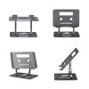 StarTech.com Soporte giratorio para portátil, giratorio 360°, elevador de escritorio ergonómico para ordenador, plataforma elevada con inclinación ajustable, máx. 5 kg, construcción de aluminio, diseño portátil