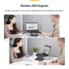StarTech.com Soporte giratorio para portátil, giratorio 360°, elevador de escritorio ergonómico para ordenador, plataforma elevada con inclinación ajustable, máx. 5 kg, construcción de aluminio, diseño portátil