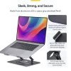 StarTech.com Soporte giratorio para portátil, giratorio 360°, elevador de escritorio ergonómico para ordenador, plataforma elevada con inclinación ajustable, máx. 5 kg, construcción de aluminio, diseño portátil