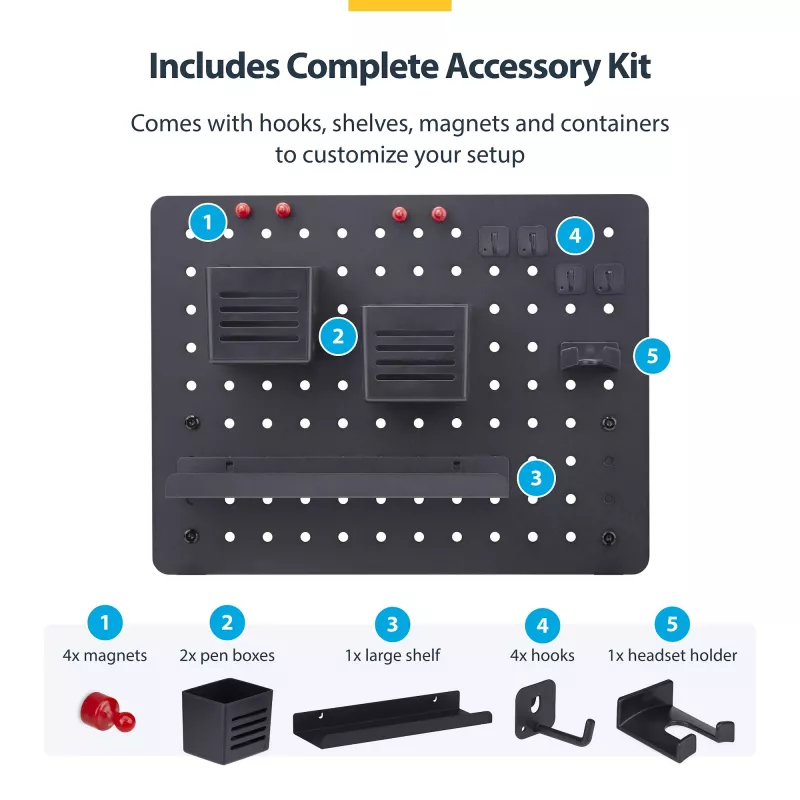 StarTech.com Set organizador de escritorio 1612B-DESK-PEGBOARD 1 ud.