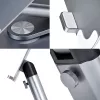 StarTech.com Soporte telescópico para portátil, base giratoria 360°, elevador de ordenador giratorio para escritorio, altura e inclinación ajustables, máx. 5 kg, acabado de aluminio, diseño portátil