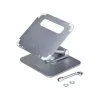 StarTech.com Soporte telescópico para portátil, base giratoria 360°, elevador de ordenador giratorio para escritorio, altura e inclinación ajustables, máx. 5 kg, acabado de aluminio, diseño portátil