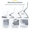 StarTech.com Soporte telescópico para portátil, base giratoria 360°, elevador de ordenador giratorio para escritorio, altura e inclinación ajustables, máx. 5 kg, acabado de aluminio, diseño portátil