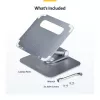 StarTech.com Soporte telescópico para portátil, base giratoria 360°, elevador de ordenador giratorio para escritorio, altura e inclinación ajustables, máx. 5 kg, acabado de aluminio, diseño portátil