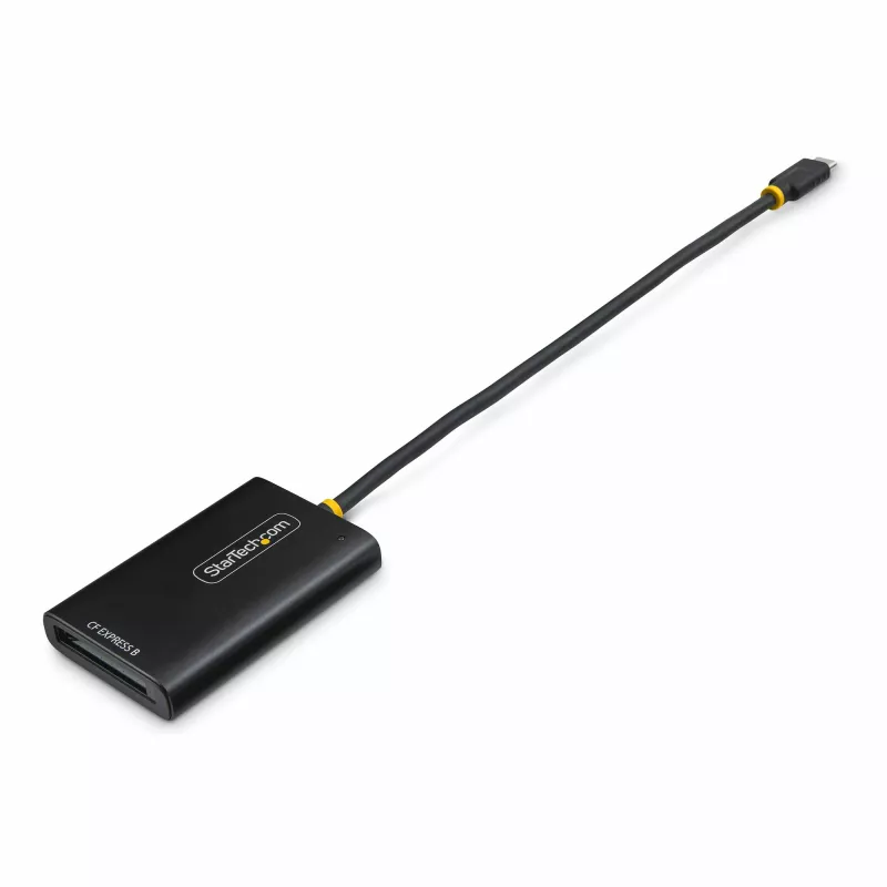 StarTech.com Lector de tarjetas CFexpress Type-B USB-C, USB 10Gbps, lector de tarjetas de memoria portátil, adaptador USB Type-C a CF-Express 2.0, funciona con cualquier sistema operativo