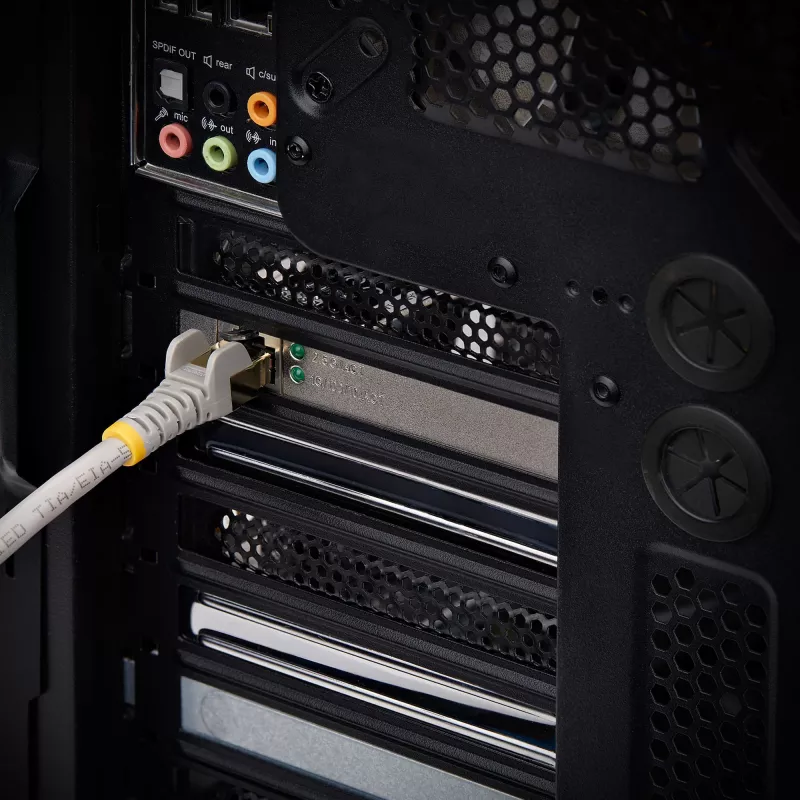 StarTech.com Tarjeta de red PCIe NBASE-T de 2,5Gbps de 1 puerto, Intel® I225-V, tarjeta de red para ordenador de un solo puerto, NIC Ethernet MultiGigabit, tarjeta LAN para servidor PCI Express