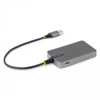 StarTech.com Hub USB-A de 4 puertos, 5 Gbit/s, alimentado por bus, hub USB-A a 4x USB-A con entrada de alimentación auxiliar USB-C, cable host de 30 cm, hub USB portátil para sobremesa/portátil