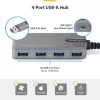 StarTech.com Hub USB-A de 4 puertos, 5 Gbit/s, alimentado por bus, hub USB-A a 4x USB-A con entrada de alimentación auxiliar USB-C, cable host de 30 cm, hub USB portátil para sobremesa/portátil
