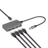 StarTech.com Hub USB-A de 4 puertos, 5 Gbit/s, alimentado por bus, hub USB-A a 4x USB-A con entrada de alimentación auxiliar USB-C, cable host de 30 cm, hub USB portátil para sobremesa/portátil
