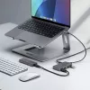 StarTech.com Hub USB-C de 4 puertos, 5 Gbit/s, alimentado por bus, hub USB-C a 4x USB-A con entrada de alimentación auxiliar USB-C, cable host de 1ft/30cm, hub USB portátil para sobremesa/portátil