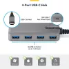 StarTech.com Hub USB-C de 4 puertos, 5 Gbit/s, alimentado por bus, hub USB-C a 4x USB-A con entrada de alimentación auxiliar USB-C, cable host de 1ft/30cm, hub USB portátil para sobremesa/portátil