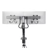 StarTech.com Soporte de escritorio brazo doble para monitor con barra transversal, hasta pantallas de 27 pulgadas, VESA 75x75/100x100, máx. 33 lb/15 kg, pinza en C, totalmente articulado, resorte mecánico, TAA