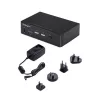 StarTech.com Switch KVM DisplayPort de 2 puertos, 4K 60Hz, DP 1.2, gestión EDID, hub USB 3.0 de 2 puertos, 4x puertos USB HID, conforme a TAA
