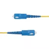 StarTech.com Cable de fibra óptica monomodo OS2 simplex LC a SC (UPC) de 3 m, 9/125 µm, 40G/100G, insensible a curvaturas, baja atenuación de inserción – Cable de conexión de fibra óptica LSZH