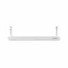 StarTech.com Bandeja de gestión de cables bajo el escritorio, organizador de cables de longitud ajustable, montaje por pinza, sin necesidad de taladrar, soporte para regletas, blanco