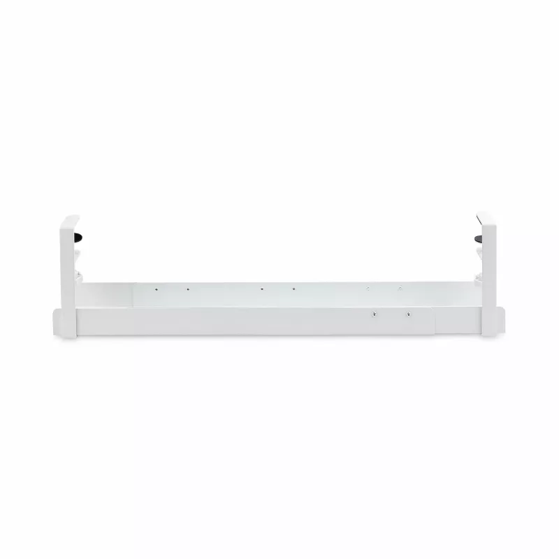 StarTech.com Bandeja de gestión de cables bajo el escritorio, organizador de cables de longitud ajustable, montaje por pinza, sin necesidad de taladrar, soporte para regletas, blanco