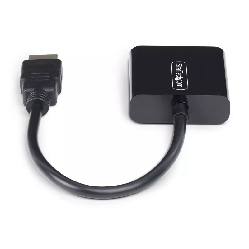 StarTech.com Adaptador HDMI a VGA, convertidor de vídeo activo para portátil/sobremesa, 1920x1080 (1080p), fuente HDMI a monitor VGA/display/proyector
