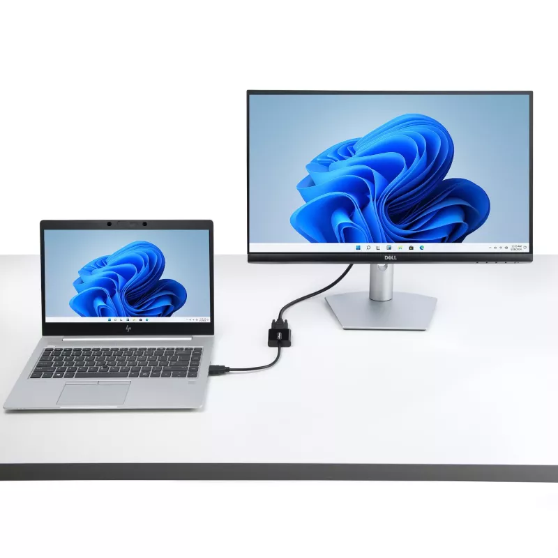 StarTech.com Adaptador HDMI a VGA, convertidor de vídeo activo para portátil/sobremesa, 1920x1080 (1080p), fuente HDMI a monitor VGA/display/proyector
