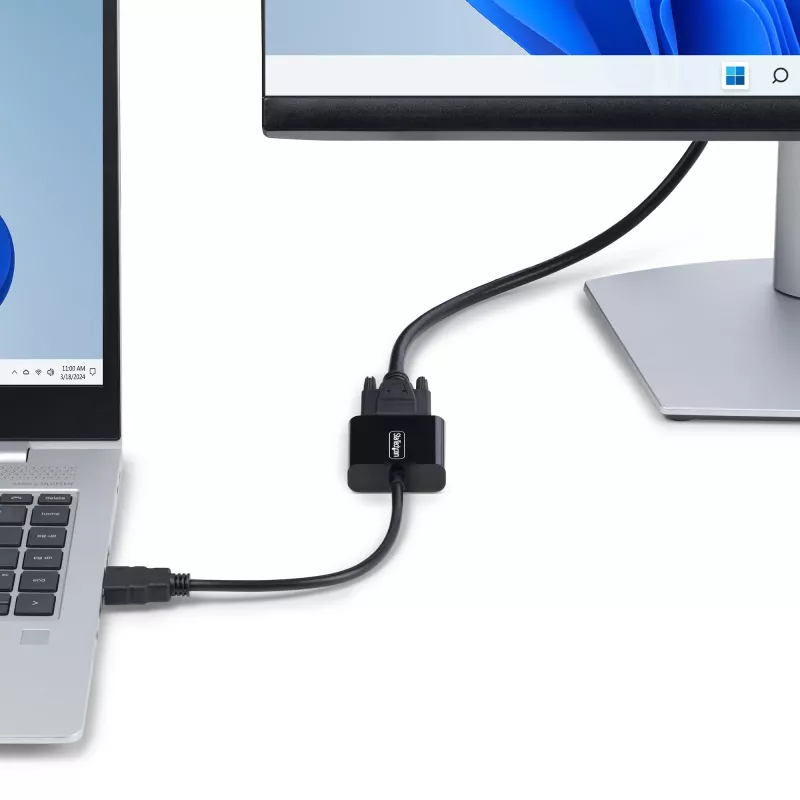 StarTech.com Adaptador HDMI a VGA, convertidor de vídeo activo para portátil/sobremesa, 1920x1080 (1080p), fuente HDMI a monitor VGA/display/proyector