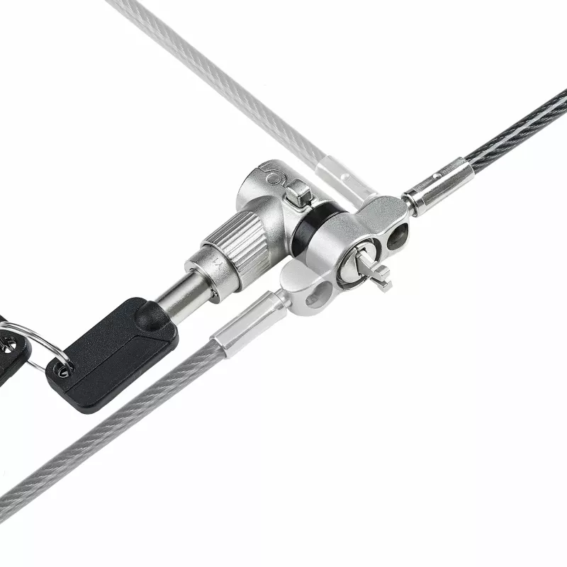 StarTech.com Pack de 25 candados universales para portátil de 2 m, apertura con la misma llave, cable de seguridad, compatible con Noble Wedge®/Nano/K-Slot, cable antirrobo resistente a cortes