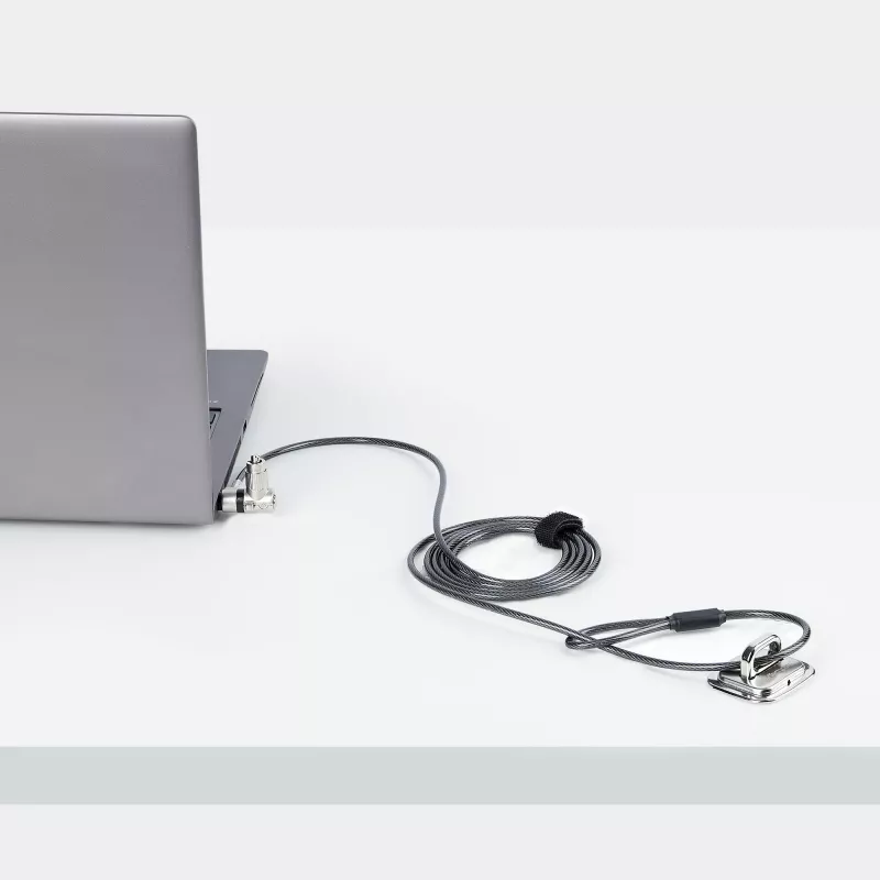 StarTech.com Pack de 25 candados universales para portátil de 2 m, apertura con la misma llave, cable de seguridad, compatible con Noble Wedge®/Nano/K-Slot, cable antirrobo resistente a cortes