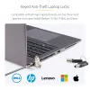 StarTech.com Pack de 25 candados universales para portátil de 2 m, apertura con la misma llave, cable de seguridad, compatible con Noble Wedge®/Nano/K-Slot, cable antirrobo resistente a cortes